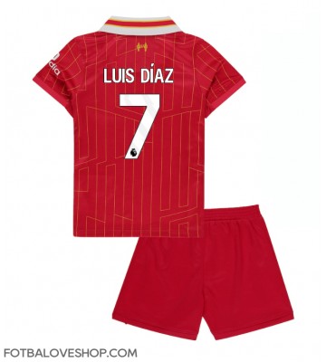 Liverpool Luis Diaz #7 Dětské Domácí Dres 2024-25 Krátký Rukáv (+ trenýrky)